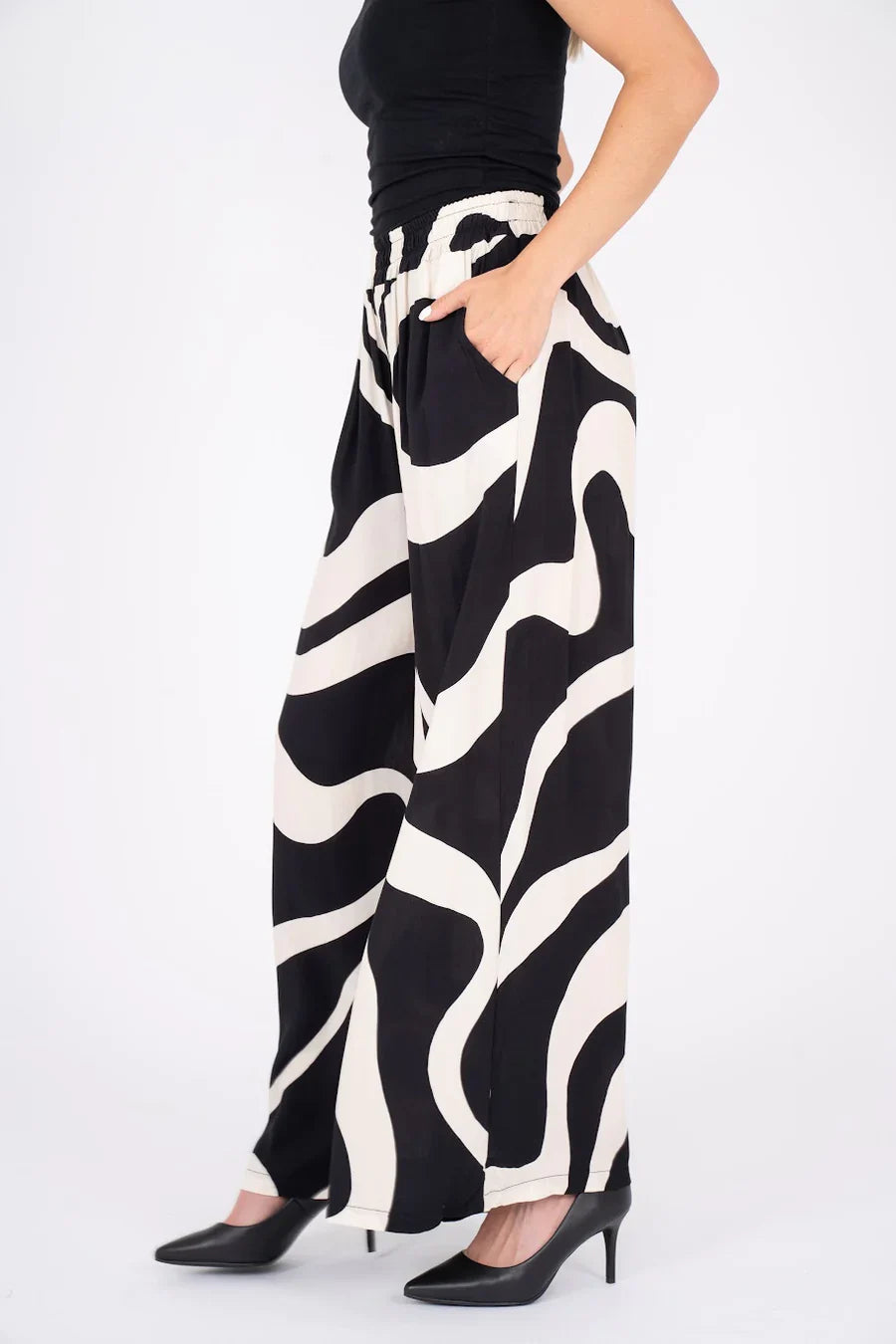 Swirl Wide-Leg Pant