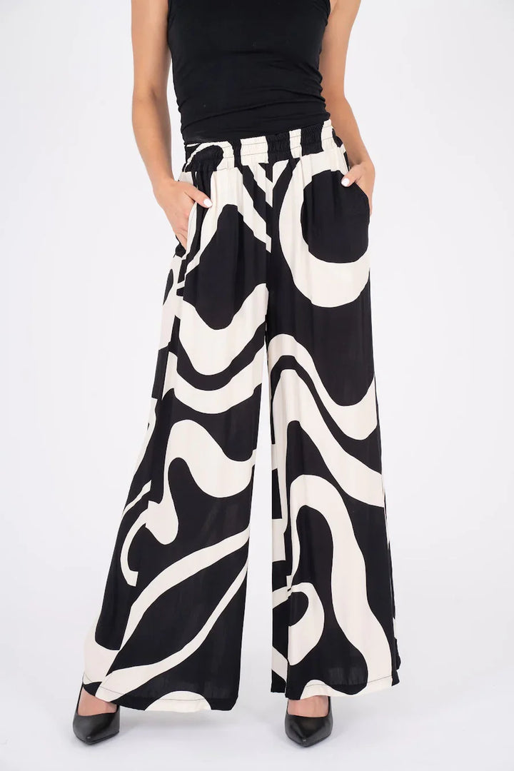 Swirl Wide-Leg Pant