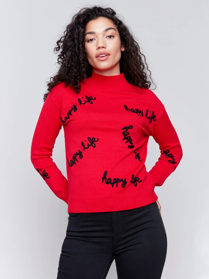 Happy Life Turtle Neck Plushy Sweater