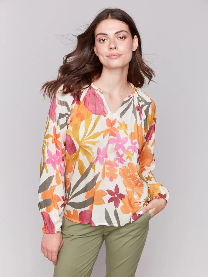 Printed Long Sleeve Top