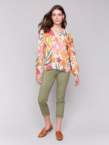Printed Long Sleeve Top