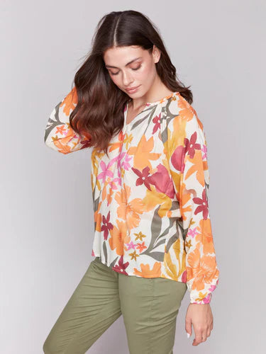 Printed Long Sleeve Top