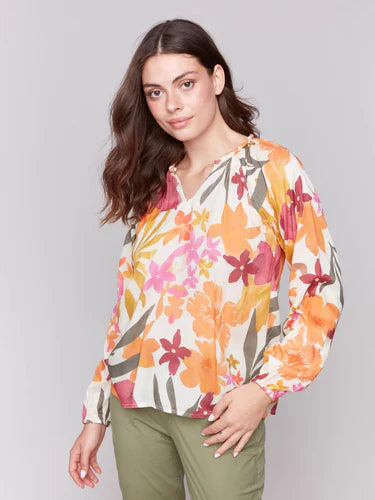 Printed Long Sleeve Top