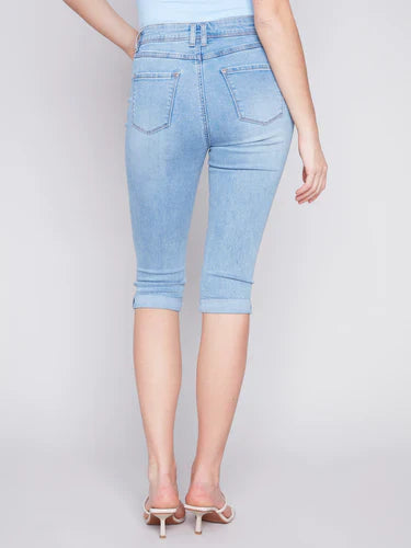 Stretch Denim Pedal Pusher