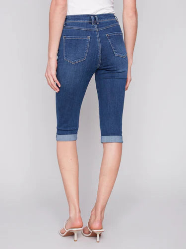 Stretch Denim Pedal Pusher