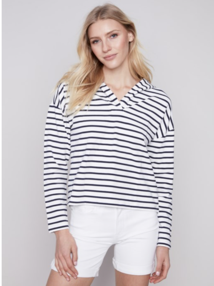 Striped V-Neck Top