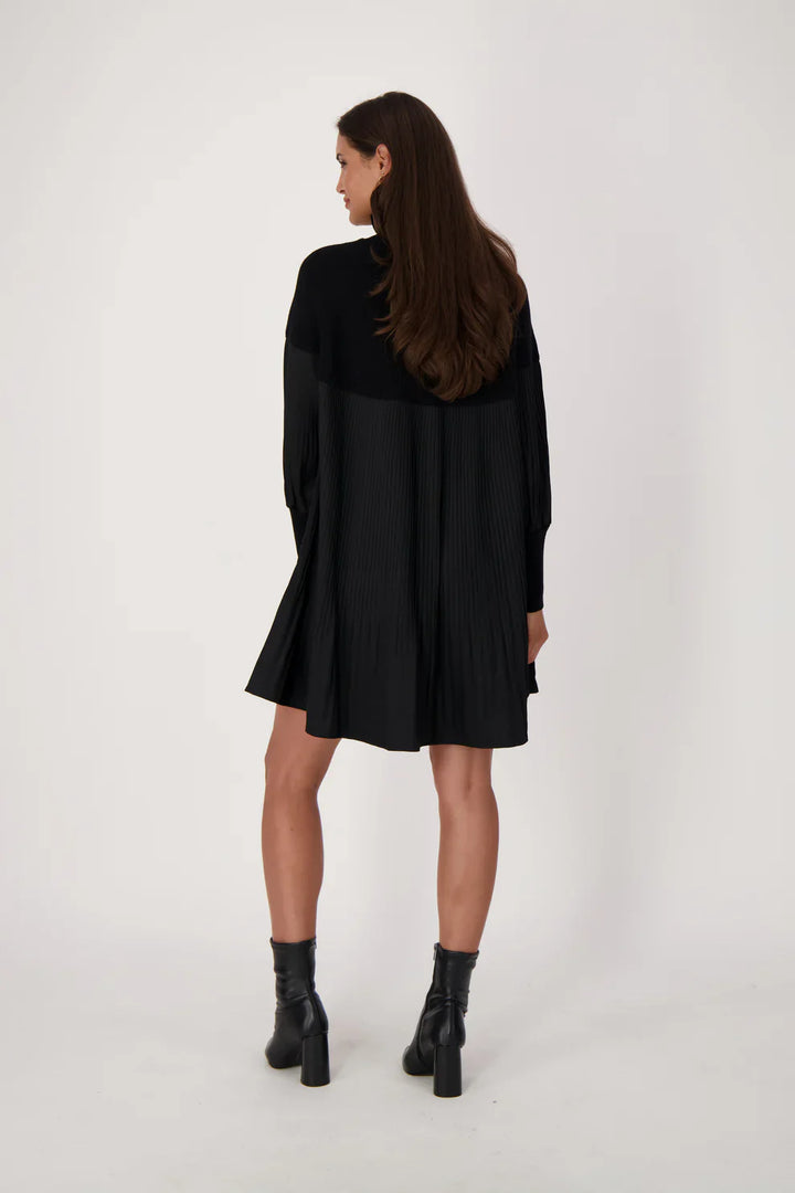 Multi Media Knit Pleated Dress