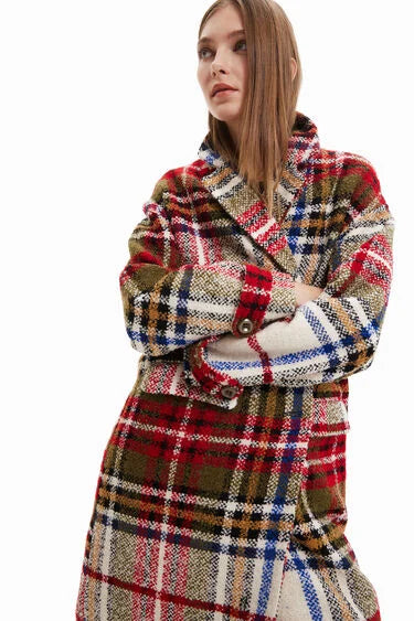 Tartan 3/4 Tweed Coat
