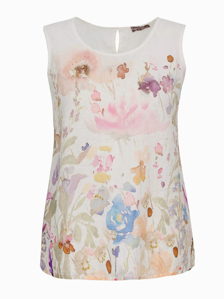 Linen Floral Tank