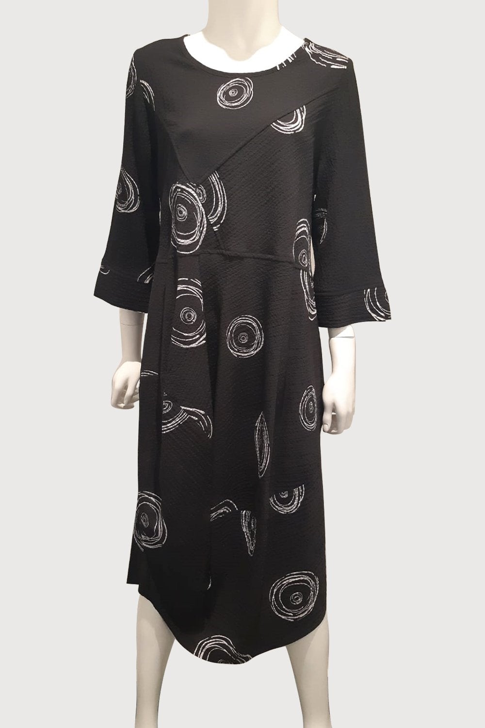 Cool Fabric Swirl Print Relaxed Dress