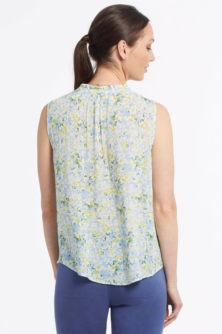 Sleeveless Blouse With Frill Neck