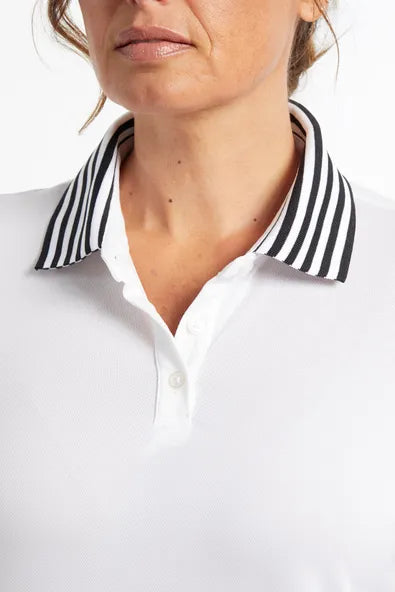 Polo Tee With Stripe Trim