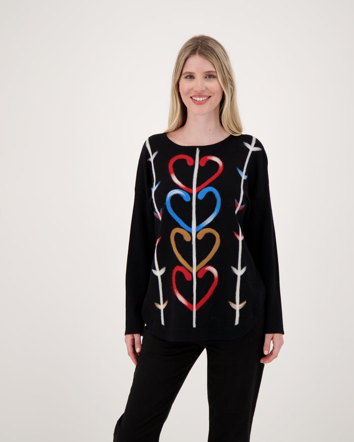 Rounded Hearts Sweater