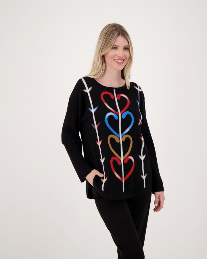 Rounded Hearts Sweater