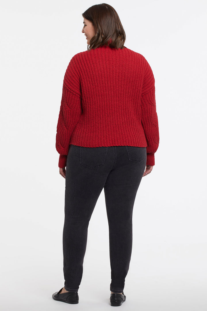 High Neck Boucle Loose Sweater