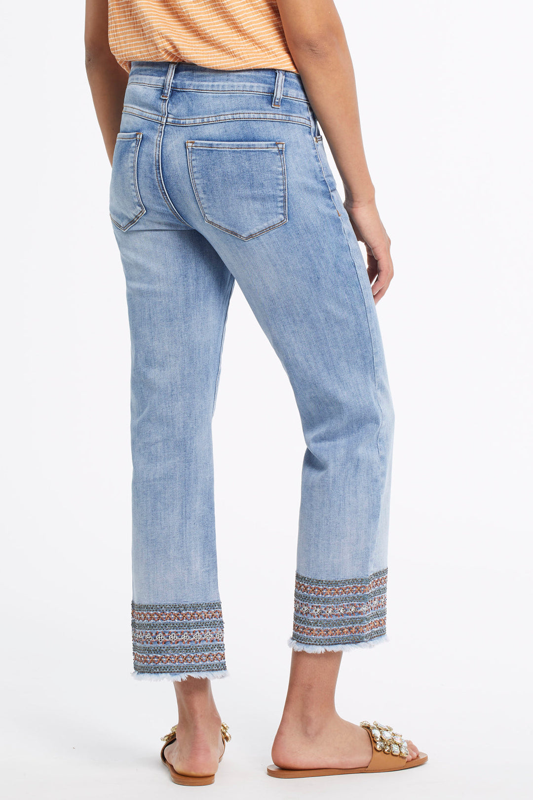 Straight Crop Jean With Bottom Detail