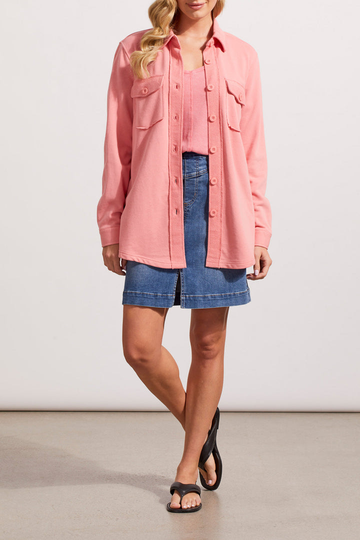 Pull-On Denim Skirt With Pockets