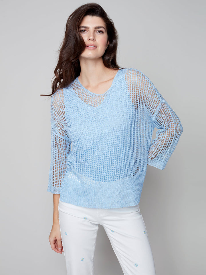 Long Sleeve Sweater With Hem Detail