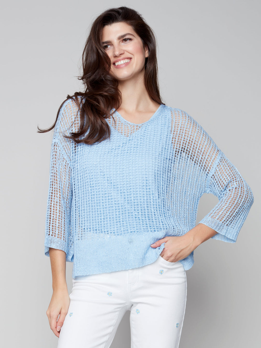 Long Sleeve Sweater With Hem Detail