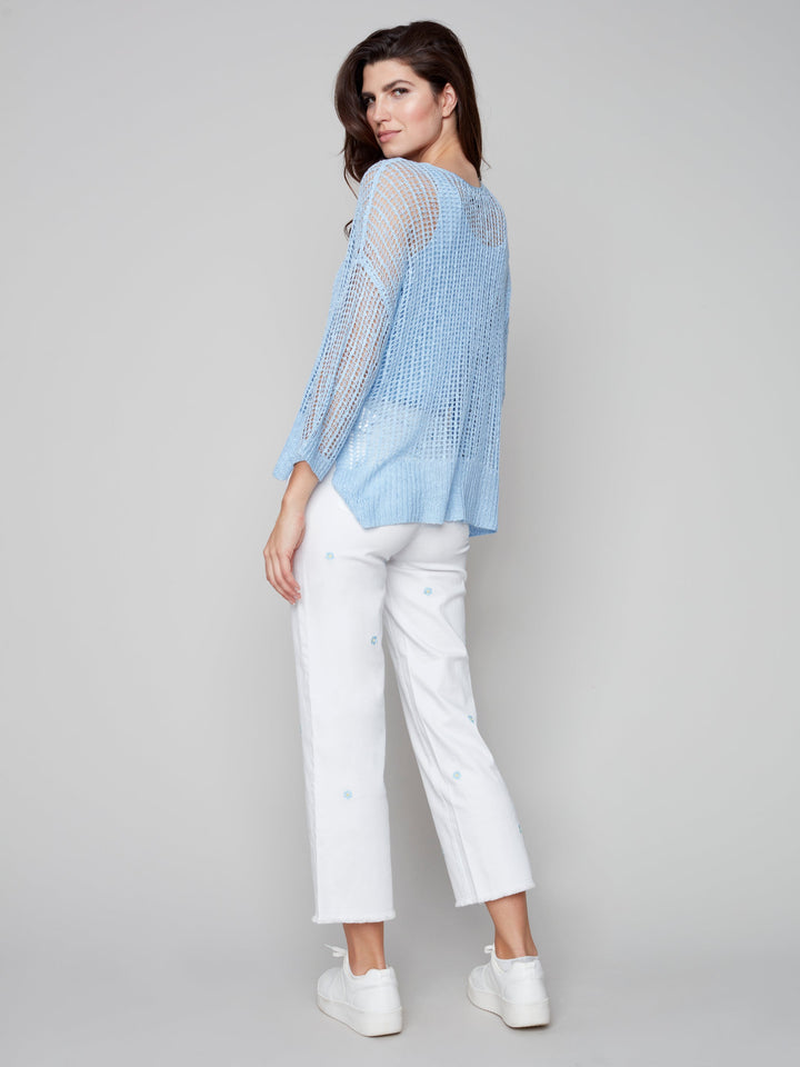 Long Sleeve Sweater With Hem Detail