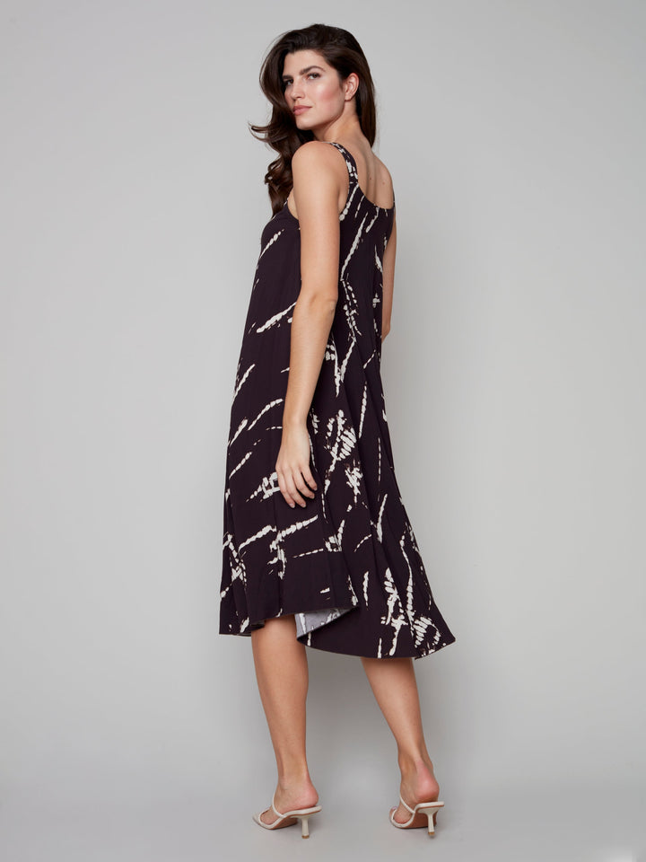 Sleeveless Printed A-Line Maxi Dress