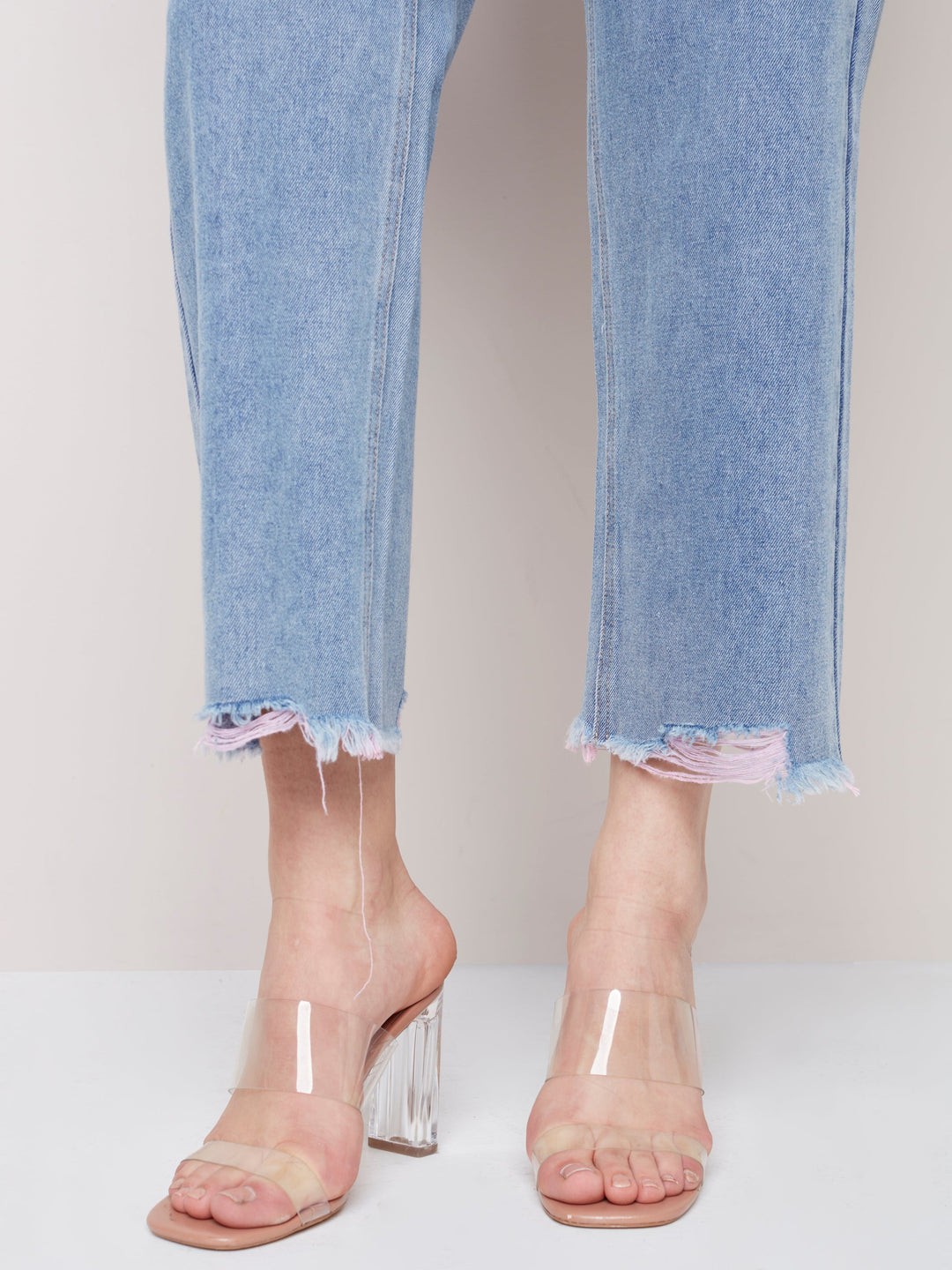 Mid Rise Straight Leg Jean
