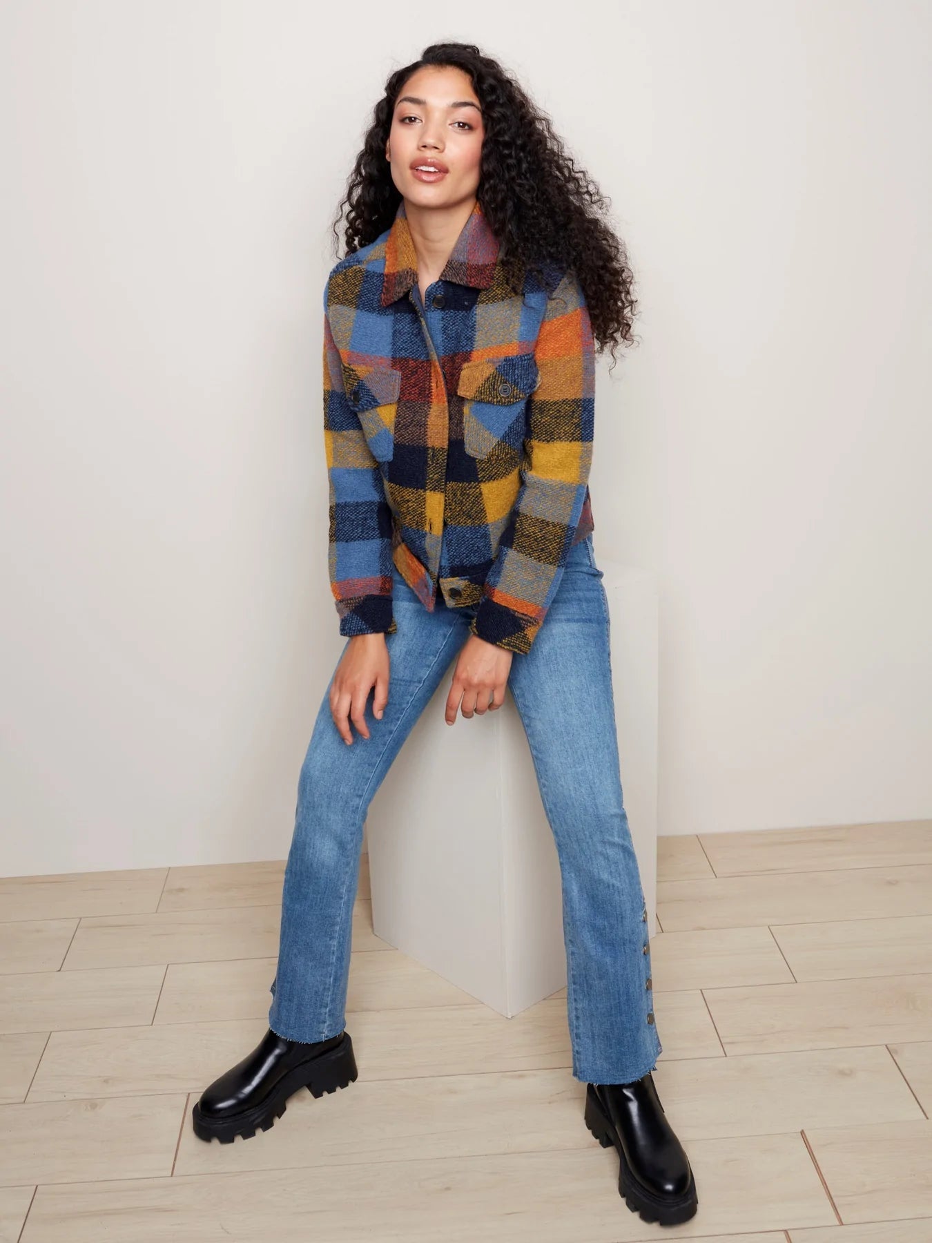 Boiled Wool Plaid Jacket – Modella Lifestyle