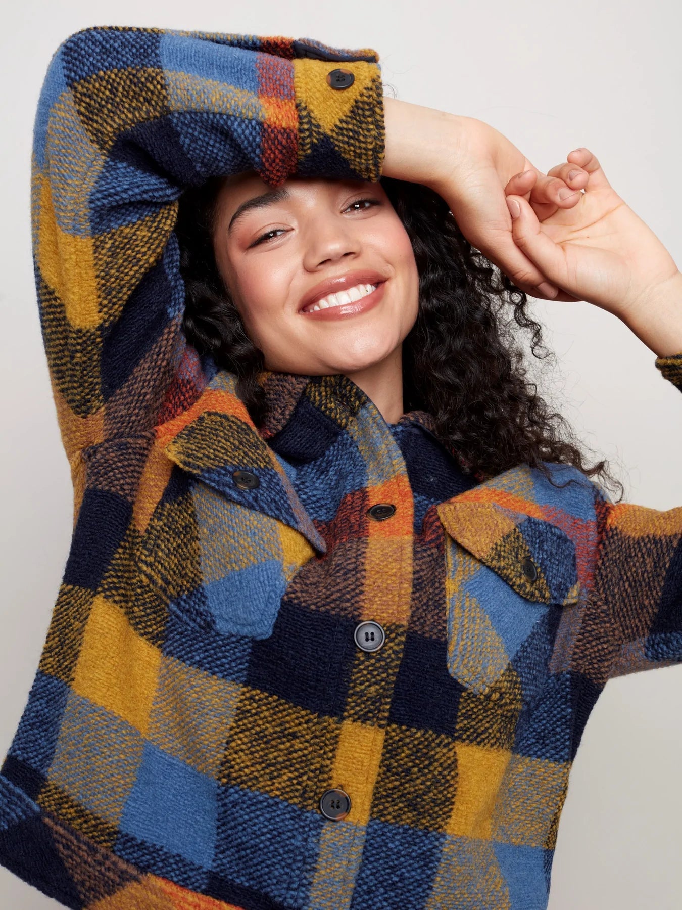 Boiled Wool Plaid Jacket – Modella Lifestyle